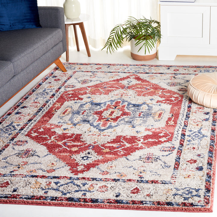 Safavieh LUN102B Luna Beige / Blue Rust Image 1