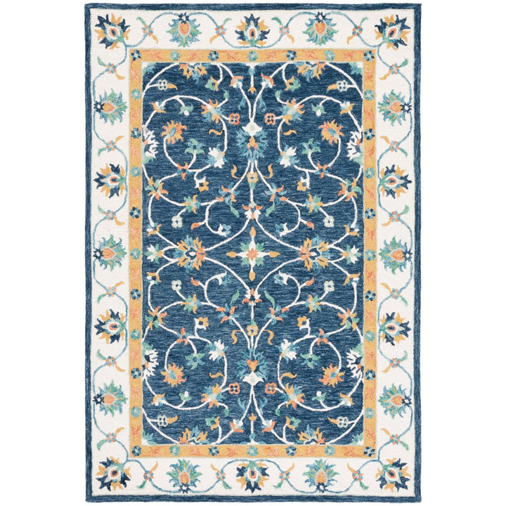 Safavieh MLP385M Micro-Loop Blue / Ivory Image 1