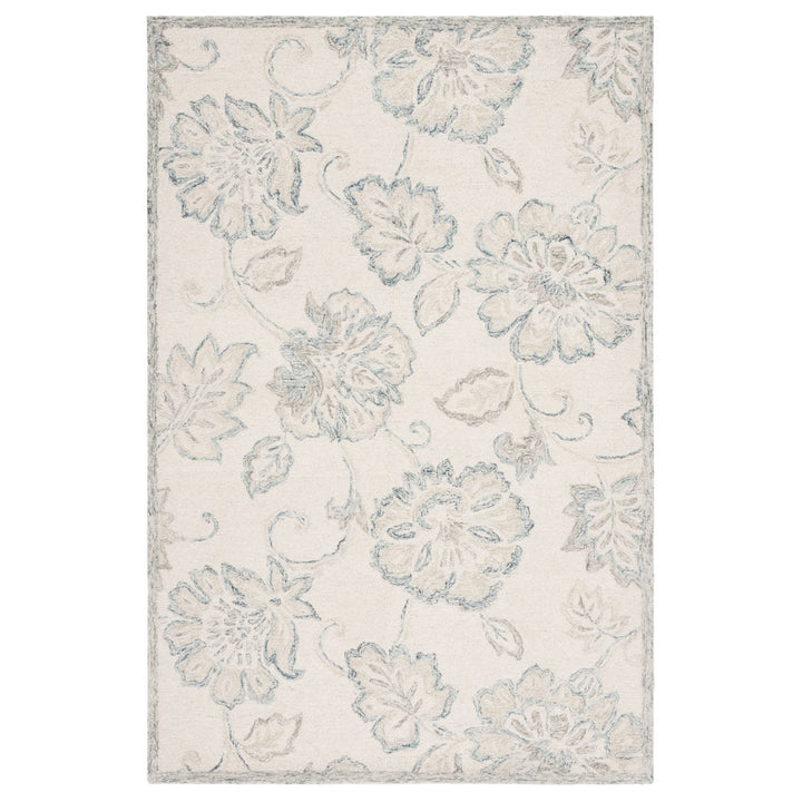 Safavieh MLP477A Micro-Loop Ivory / Blue Image 1