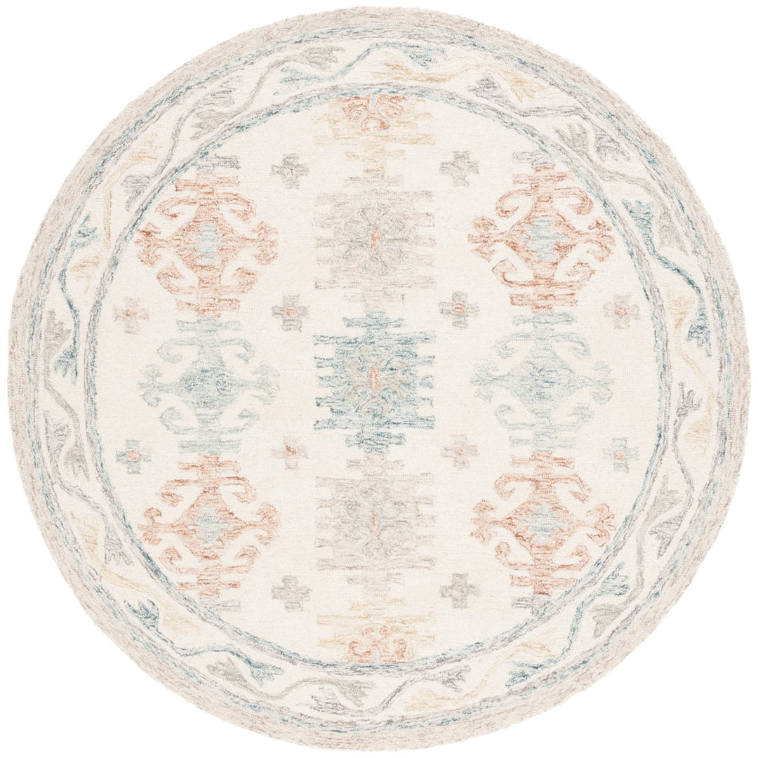 Safavieh MLP476M Micro-Loop Ivory / Blue Image 1