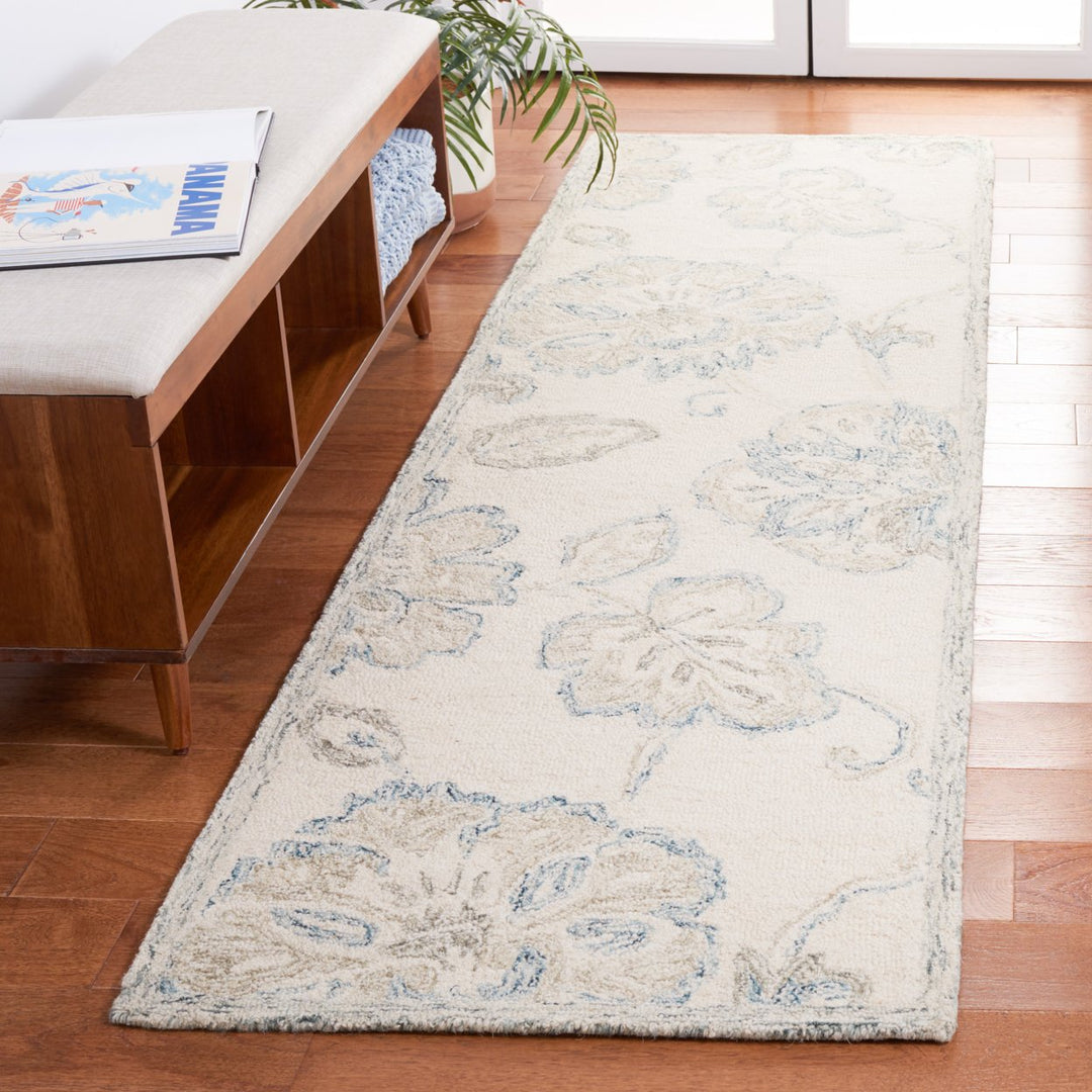 Safavieh MLP477A Micro-Loop Ivory / Blue Image 9