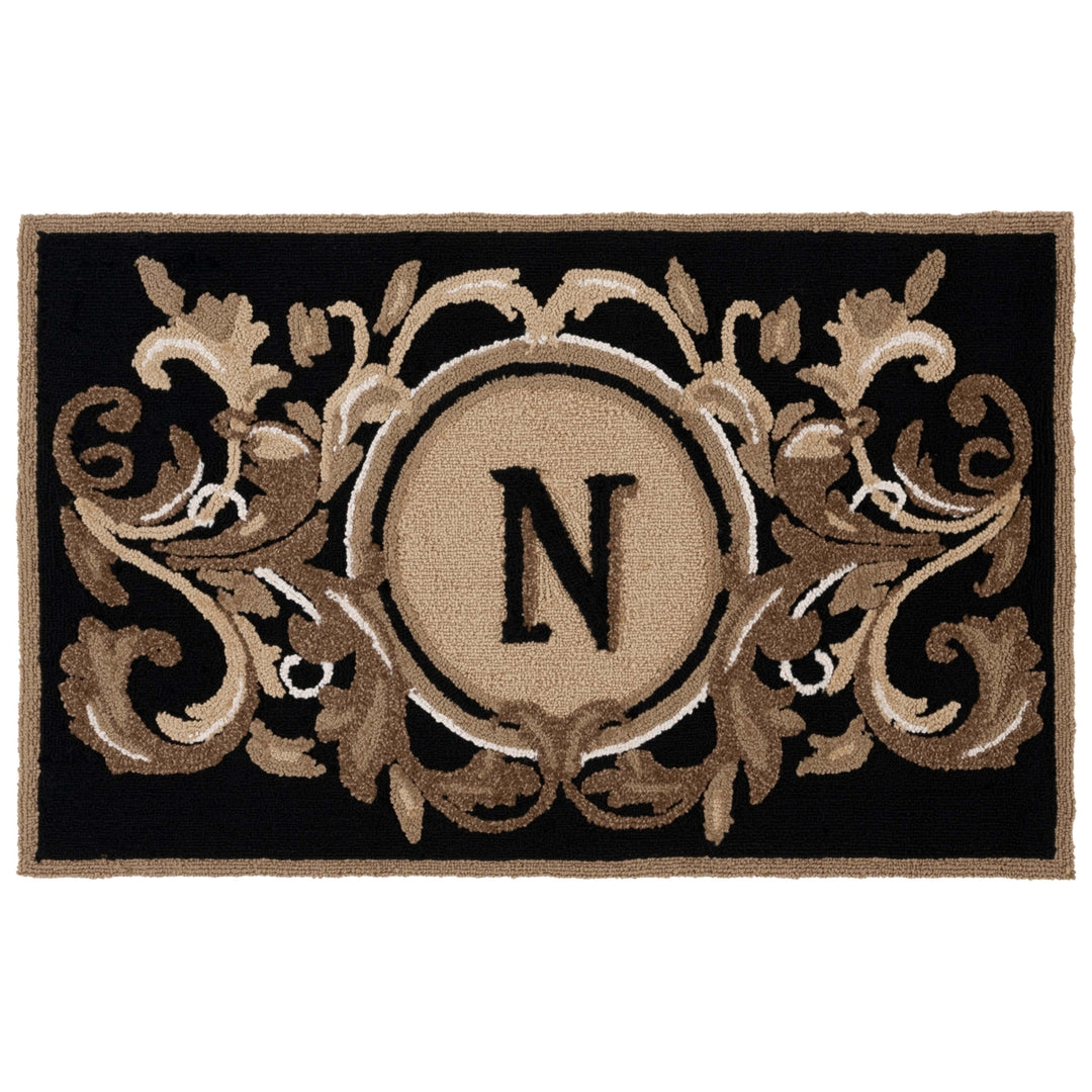 Safavieh MON264N Monogram Black / Brown Image 1