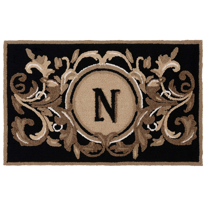 Safavieh MON264N Monogram Black / Brown Image 1