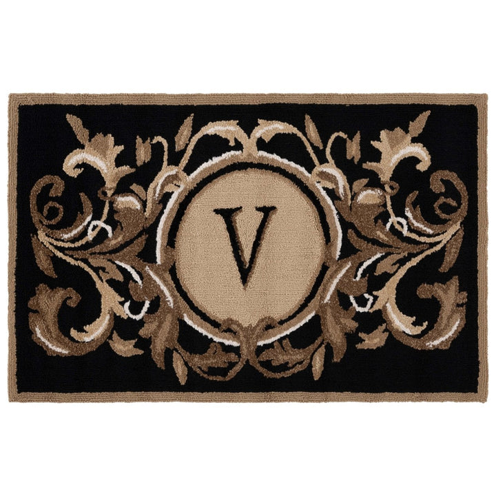 Safavieh MON264V Monogram Black / Brown Image 1