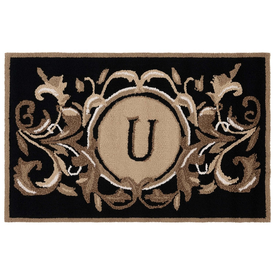 Safavieh MON264U Monogram Black / Brown Image 1