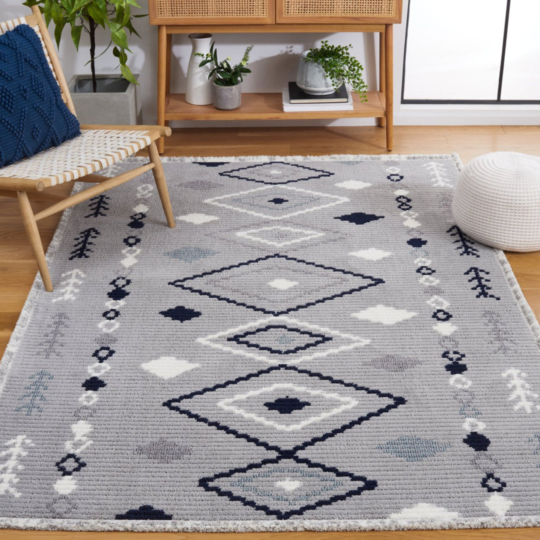 Safavieh MRK604P Marrakesh Grey / Navy Image 1