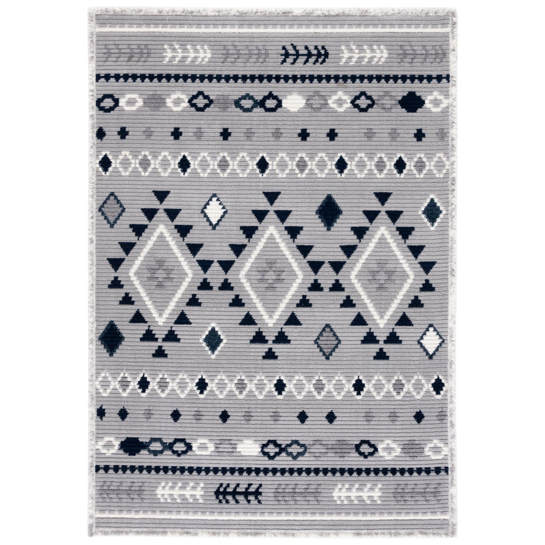 Safavieh MRK606G Marrakesh Grey / Navy Image 1