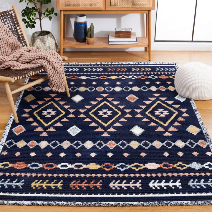 Safavieh MRK606N Marrakesh Navy / Multi Image 1