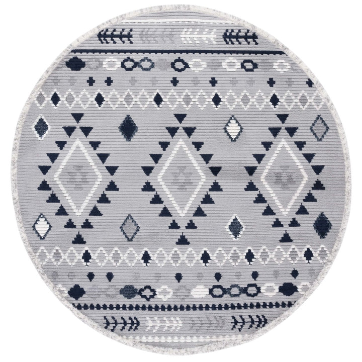 Safavieh MRK606G Marrakesh Grey / Navy Image 1