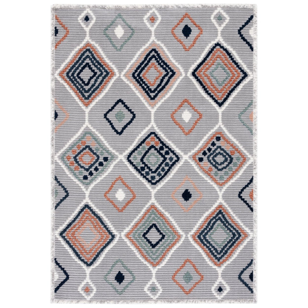 Safavieh MRK608G Marrakesh Grey / Blue Rust Image 2