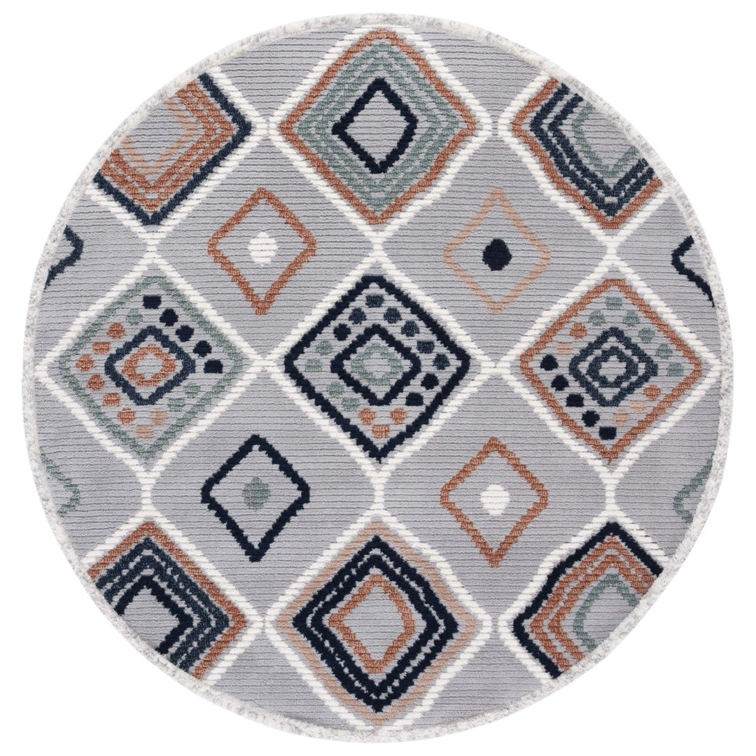 Safavieh MRK608G Marrakesh Grey / Blue Rust Image 11