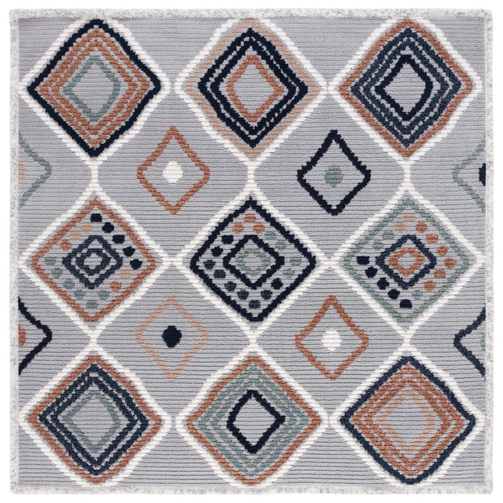 Safavieh MRK608G Marrakesh Grey / Blue Rust Image 12