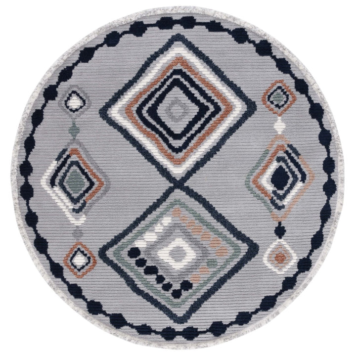 Safavieh MRK616F Marrakesh Grey / Blue Rust Image 11