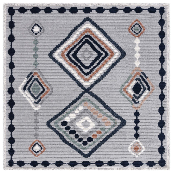 Safavieh MRK616F Marrakesh Grey / Blue Rust Image 1