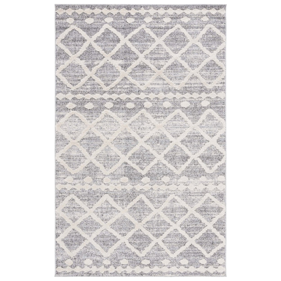 SAFAVIEH MSRS0750F Martha Stewart Lucia Shag Grey / Ivory Image 1