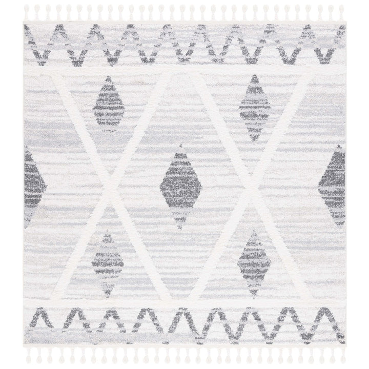 Safavieh MTS642A Moroccan Tassel Shag Beige / Grey Image 1