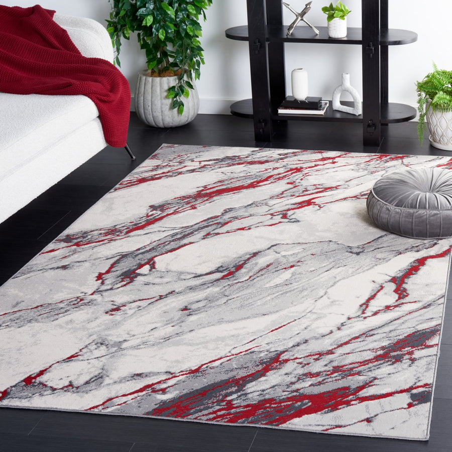 Safavieh ODY822F Odyssey Grey / Red Ivory Image 1