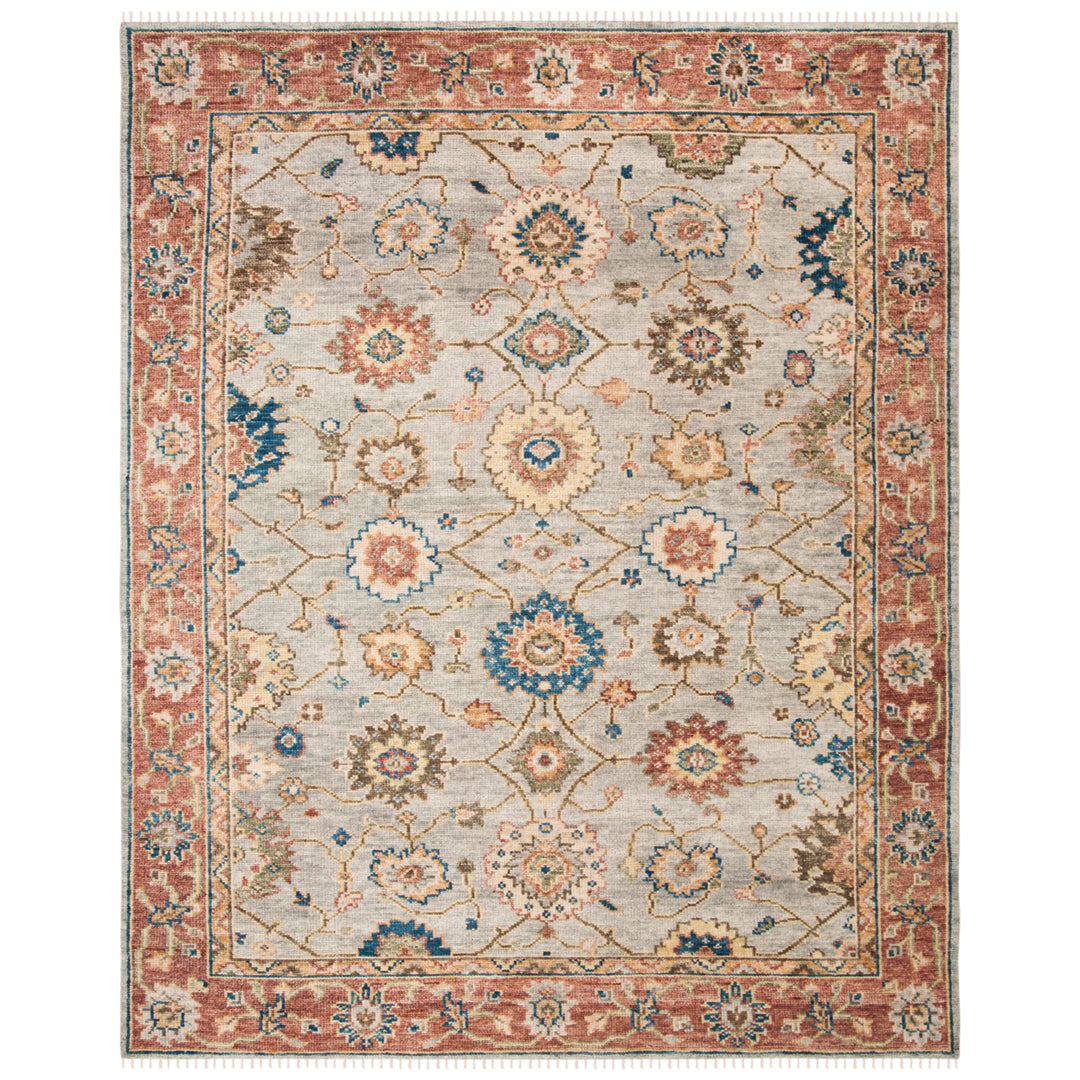 SAFAVIEH SRK111F Samarkand Grey / Red Image 1