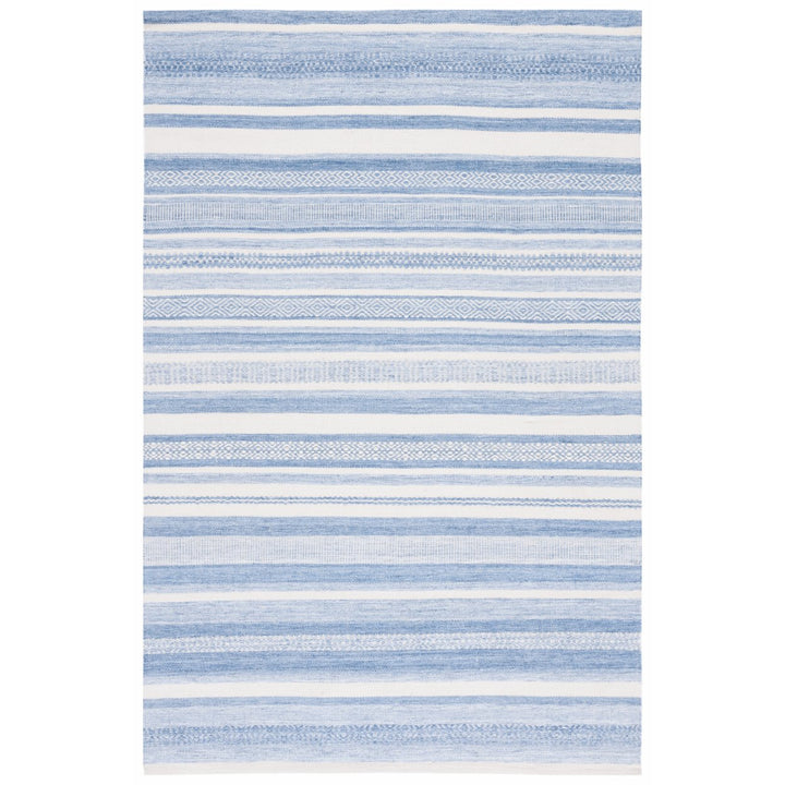 Safavieh STK425M Striped Kilim Blue / Ivory Image 1