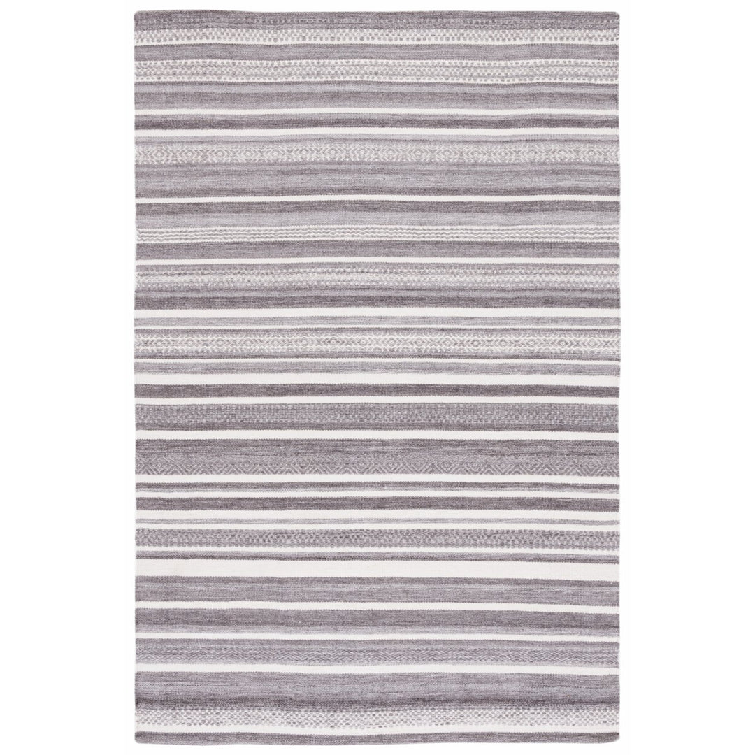 Safavieh STK427F Striped Kilim Grey / Ivory Image 1