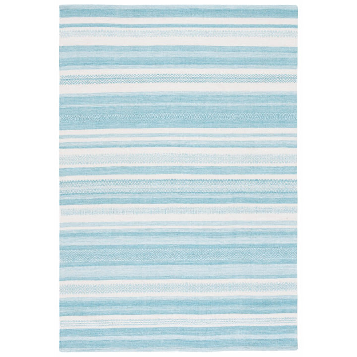 Safavieh STK429J Striped Kilim Turquoise / Ivory Image 1