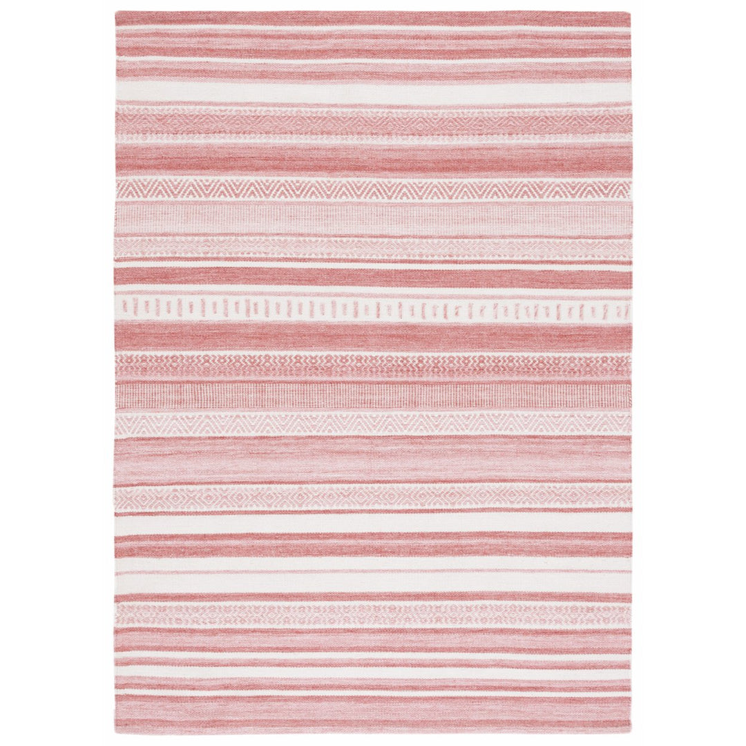 Safavieh STK430U Striped Kilim Pink / Ivory Image 1