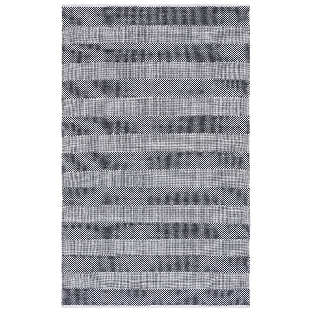 Safavieh STK802Z Striped Kilim Ivory / Black Image 1