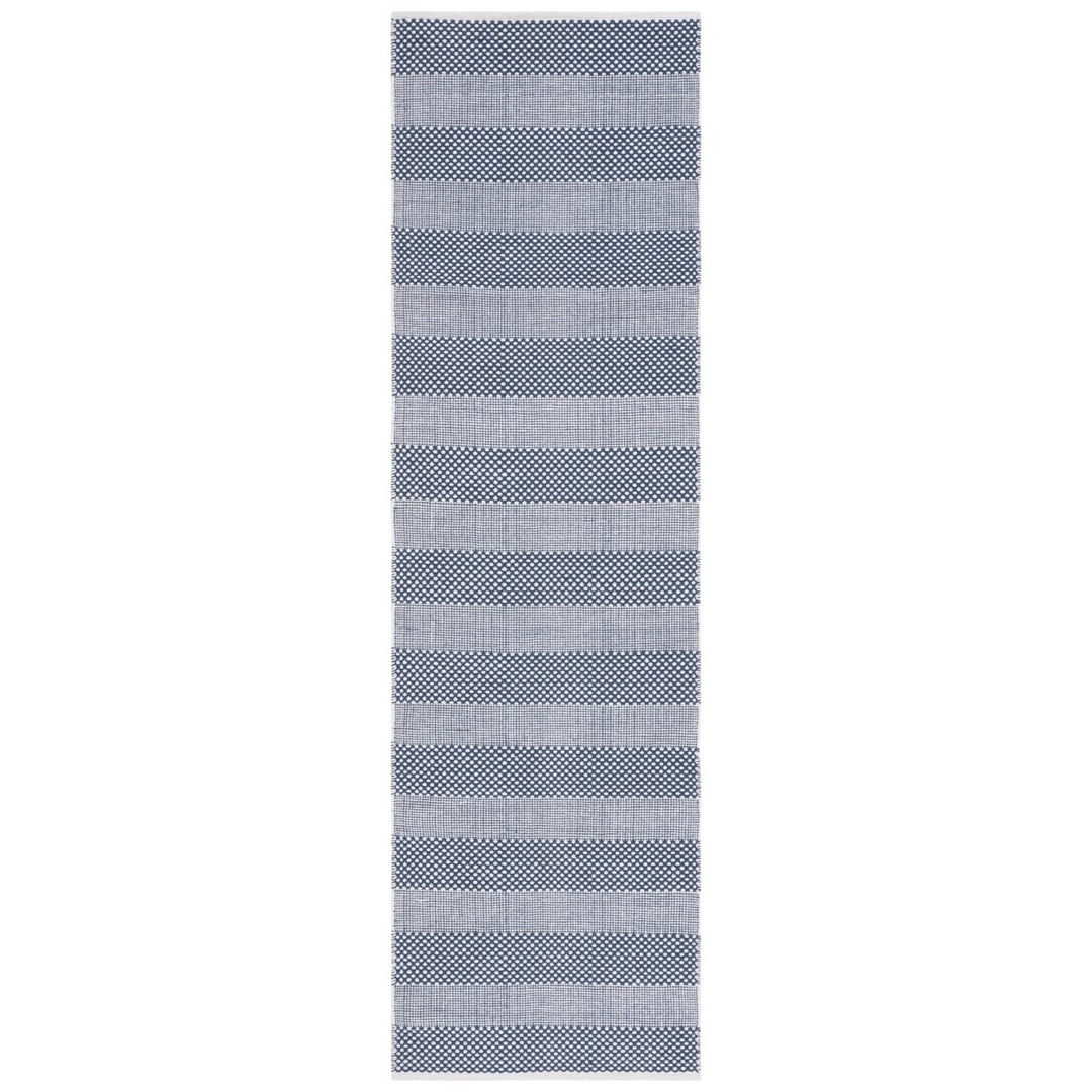 Safavieh STK802M Striped Kilim Ivory / Blue Image 1