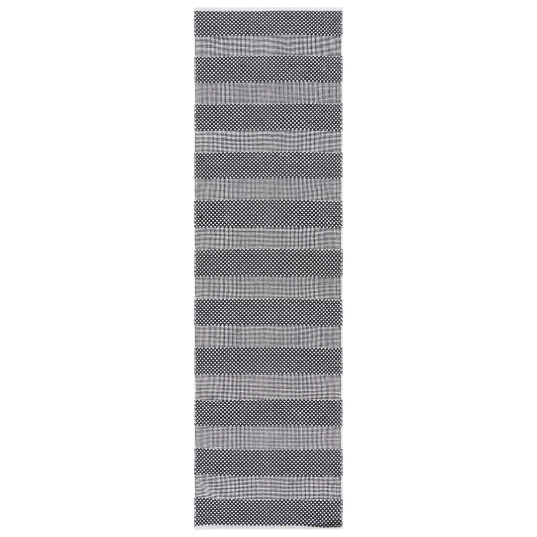 Safavieh STK802Z Striped Kilim Ivory / Black Image 1