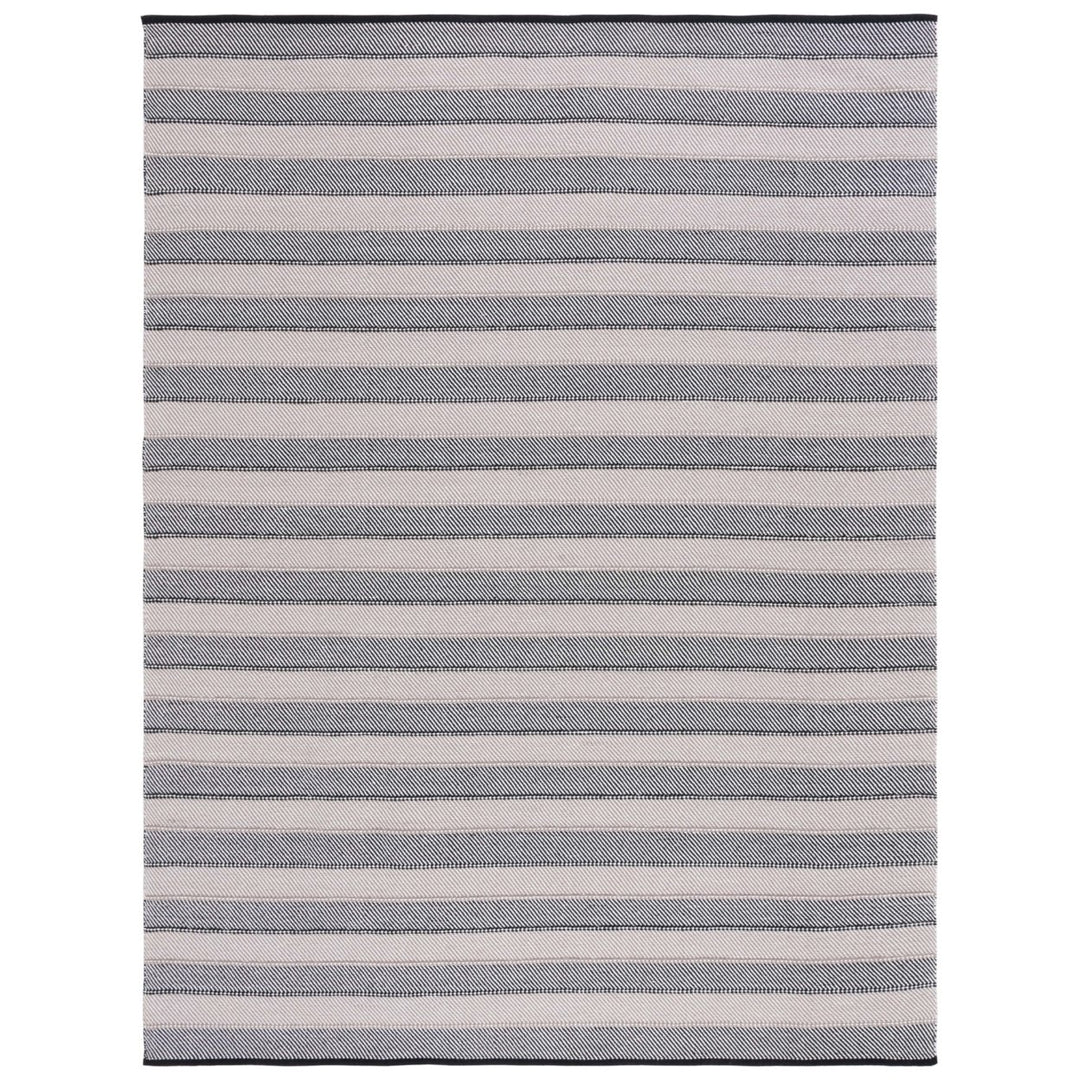 Safavieh STK803Z Striped Kilim Ivory / Black Image 1