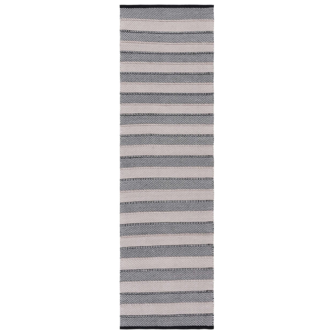 Safavieh STK803Z Striped Kilim Ivory / Black Image 1