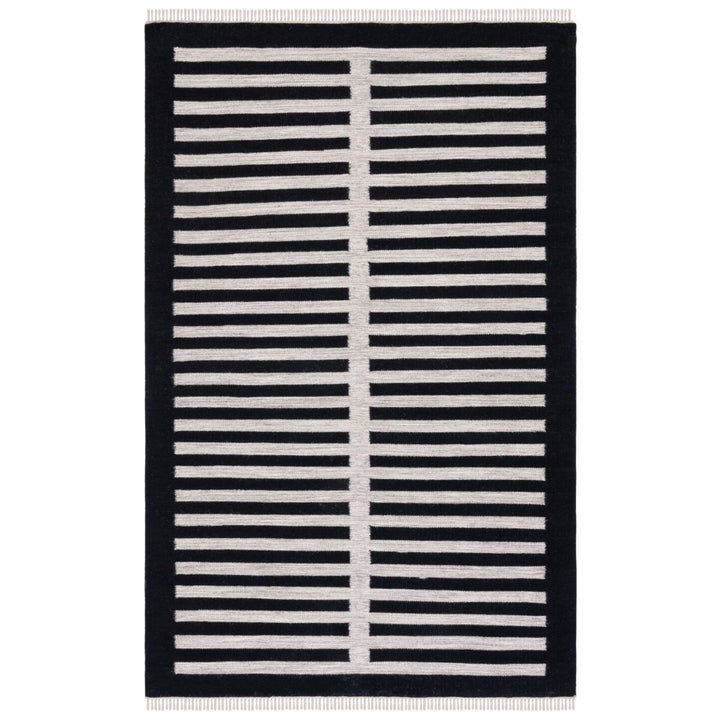 Safavieh STK806B Striped Kilim Beige / Black Image 1