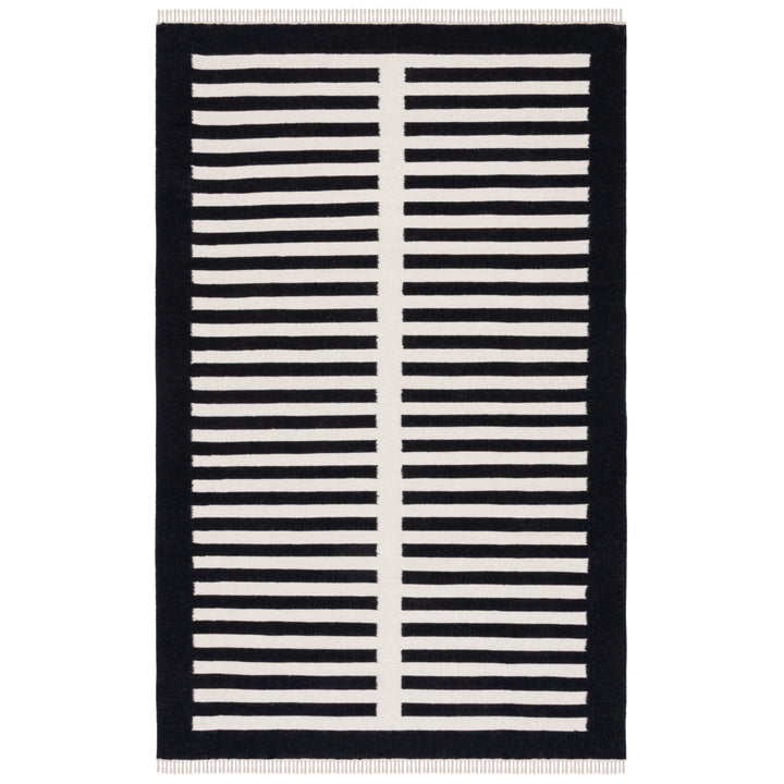 Safavieh STK806Z Striped Kilim Ivory / Black Image 4