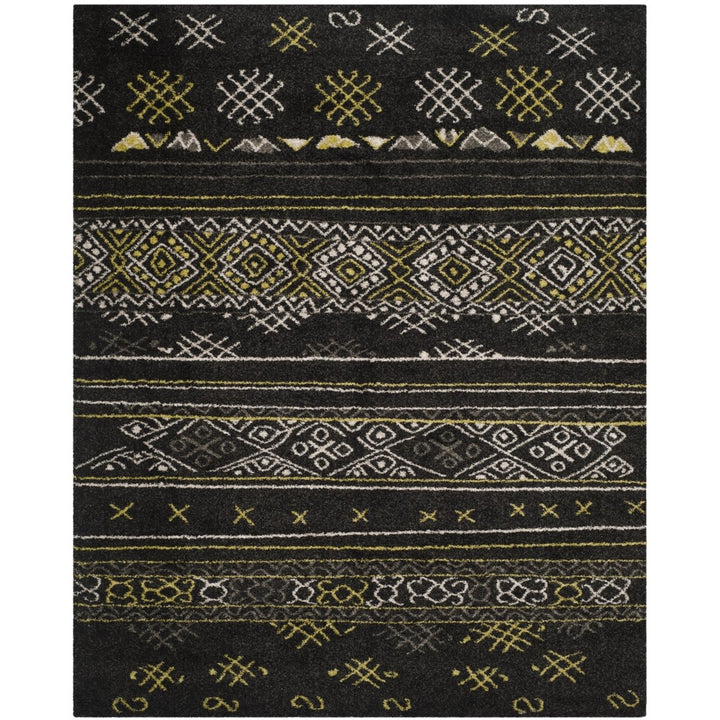 Safavieh TBS547A Tibetan Shag Black / Green Image 1