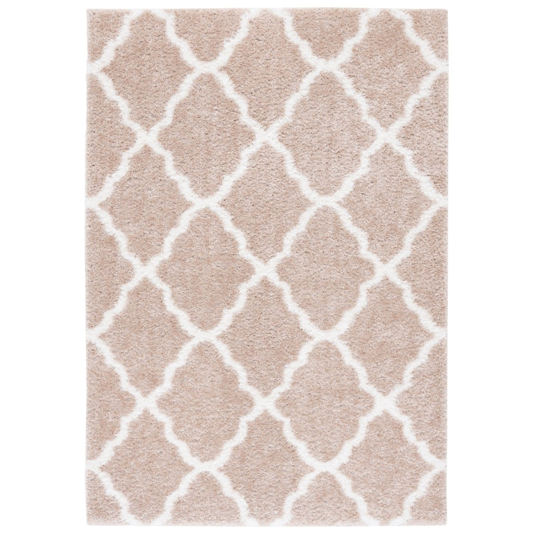 Safavieh THO675B Tahoe Shag Beige / White Image 1