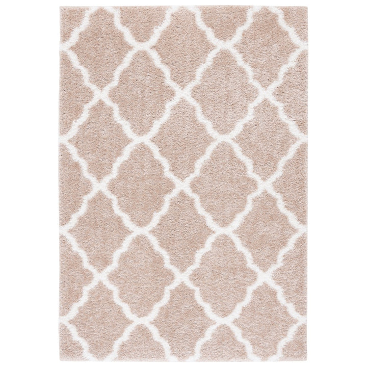 Safavieh THO675B Tahoe Shag Beige / White Image 1