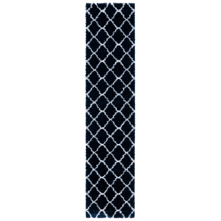 Safavieh THO675N Tahoe Shag Navy / White Image 1