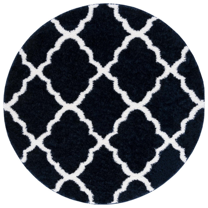 Safavieh THO675N Tahoe Shag Navy / White Image 1