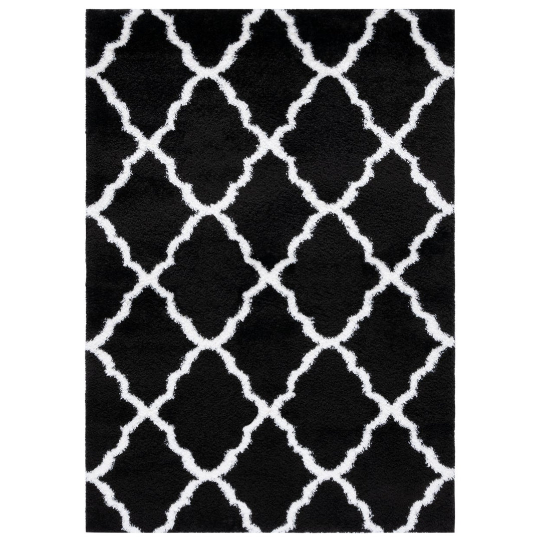 Safavieh THO675Z Tahoe Shag Black / White Image 1