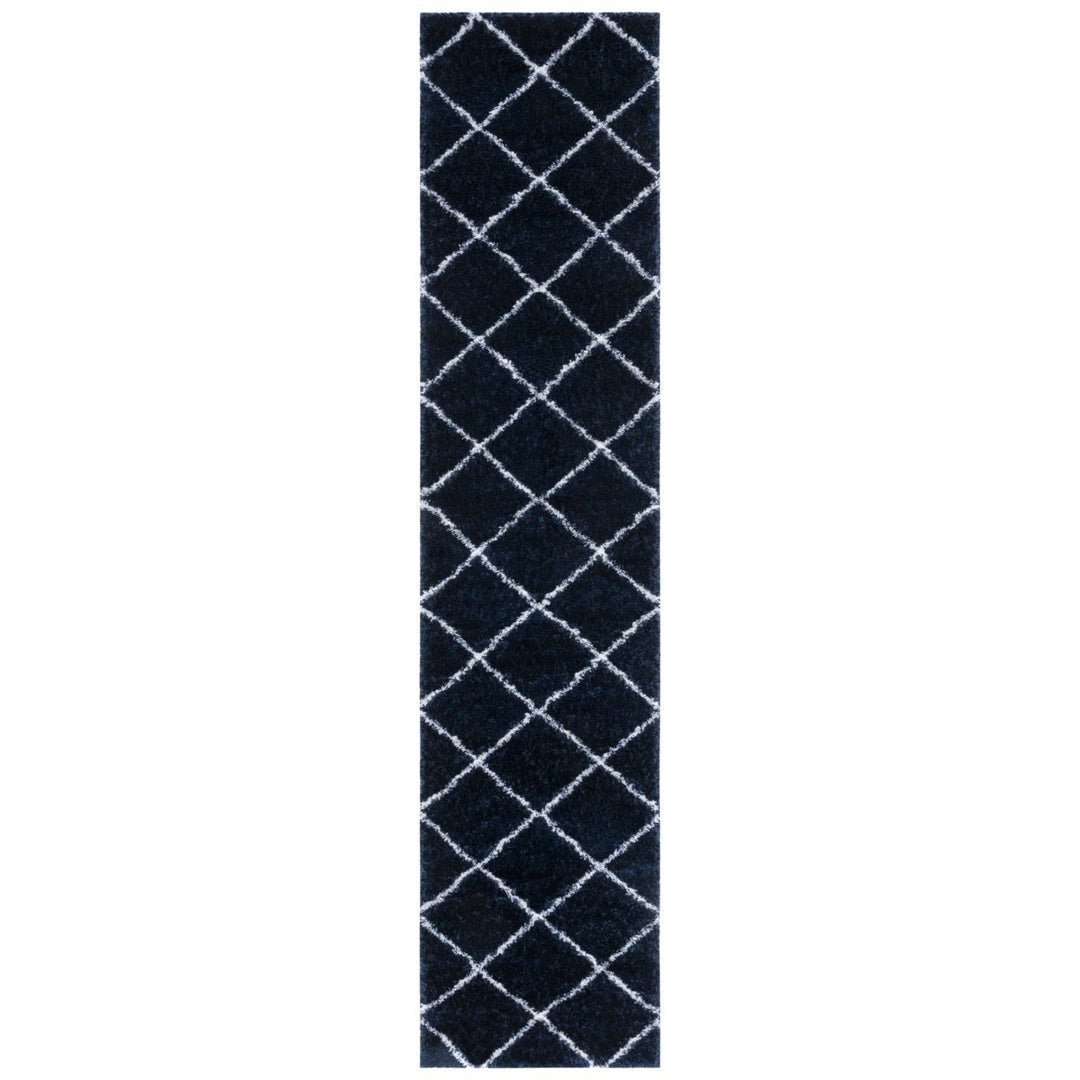 Safavieh THO676N Tahoe Shag Navy / White Image 1