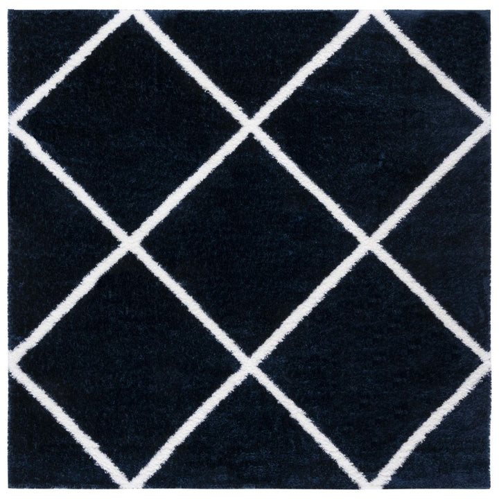 Safavieh THO676N Tahoe Shag Navy / White Image 1