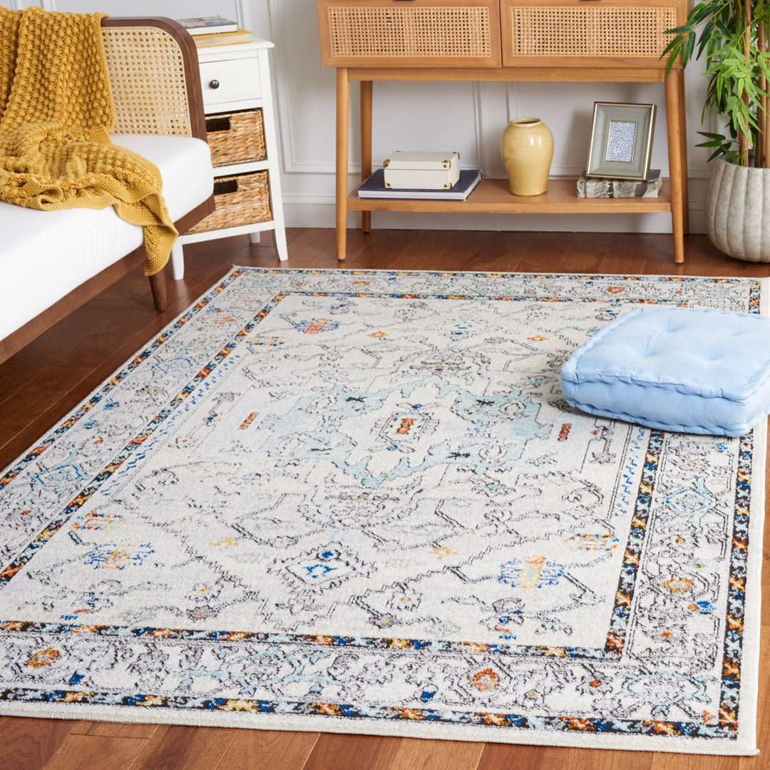 Safavieh TUL661A Tulum Ivory Grey / Blue Rust Image 1