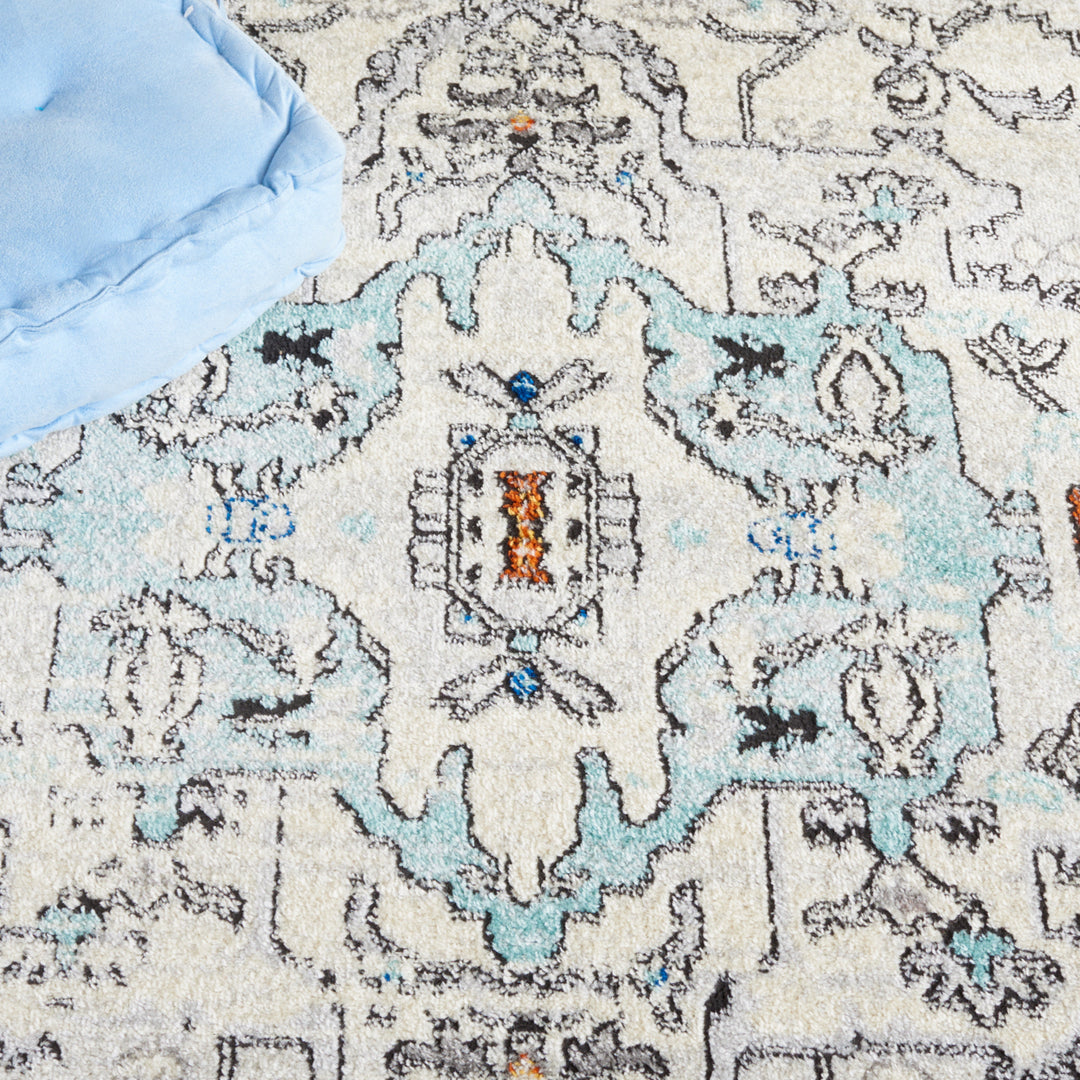 Safavieh TUL661A Tulum Ivory Grey / Blue Rust Image 6