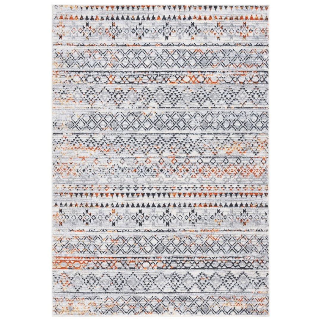 Safavieh TUL663P Tulum Ivory Grey / Rust Image 1