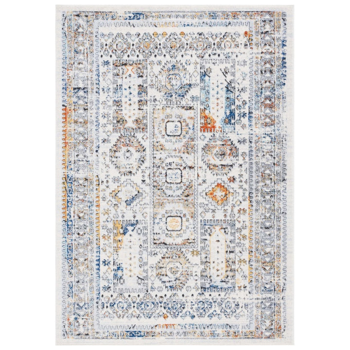 Safavieh TUL667A Tulum Ivory Grey / Blue Rust Image 1