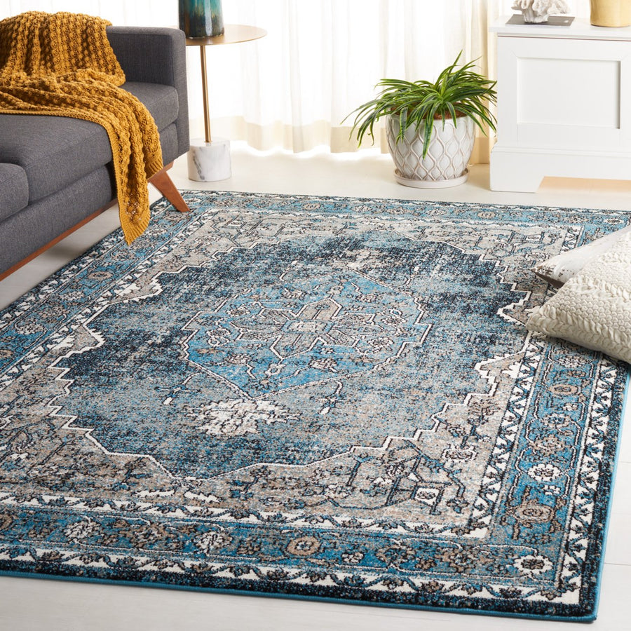 Safavieh VTH210J Vintage Hamadan Blue / Ivory Image 1