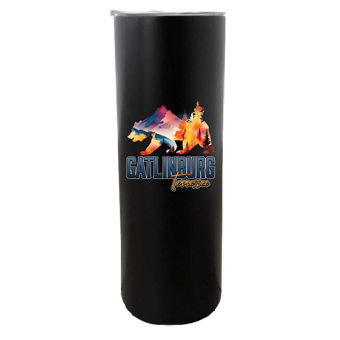 Gatlinburg Tennessee Souvenir 20 oz Insulated Stainless Steel Skinny Tumbler Image 1