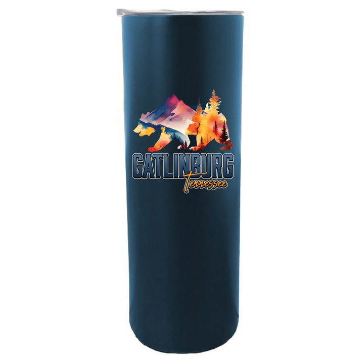 Gatlinburg Tennessee Souvenir 20 oz Insulated Stainless Steel Skinny Tumbler Image 1