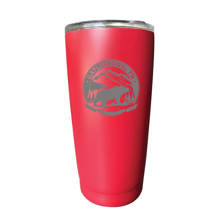 Gatlinburg Tennessee Laser Etched Souvenir 16 oz Stainless Steel Insulated Tumbler Image 1