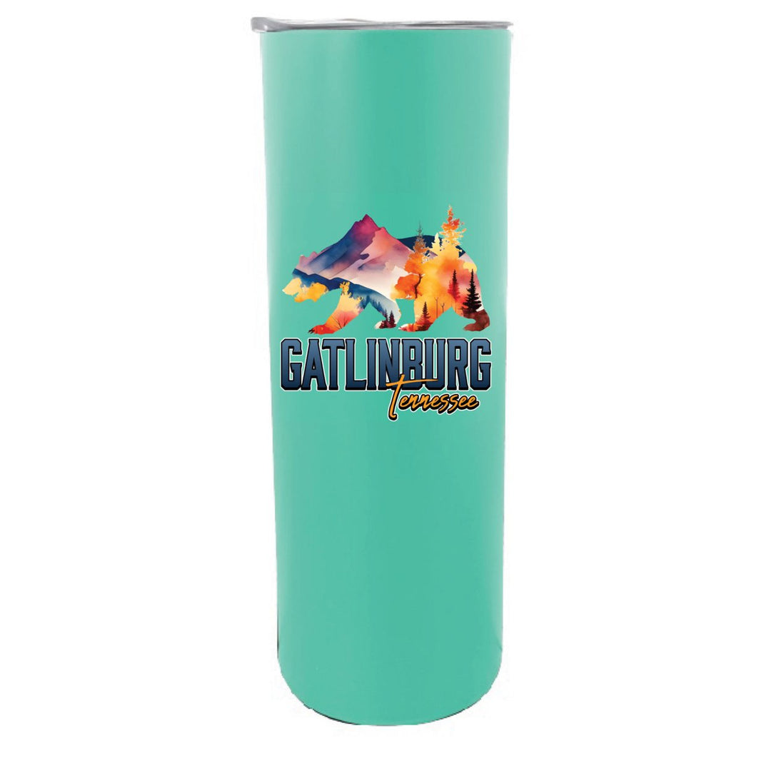 Gatlinburg Tennessee Souvenir 20 oz Insulated Stainless Steel Skinny Tumbler Image 1